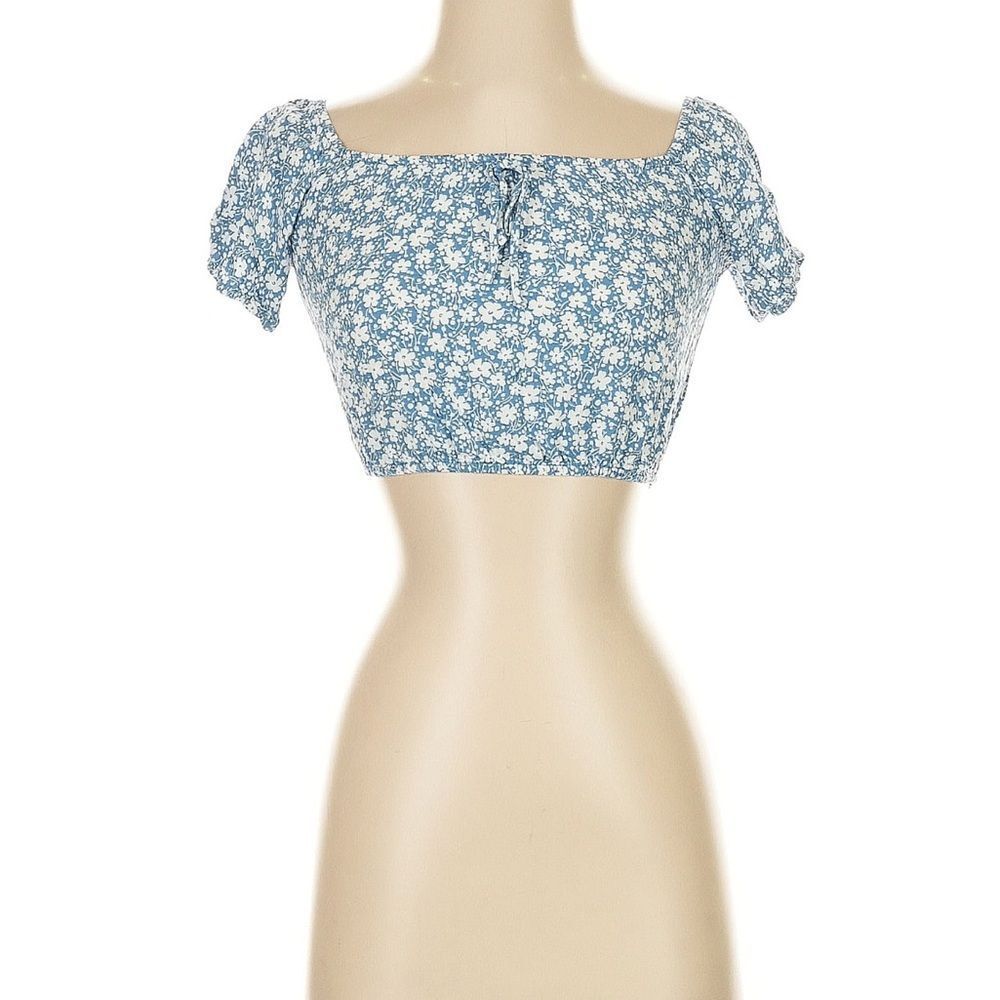 Reformation | Azzuro Blue Floral Crop Top‎ | Sz 2